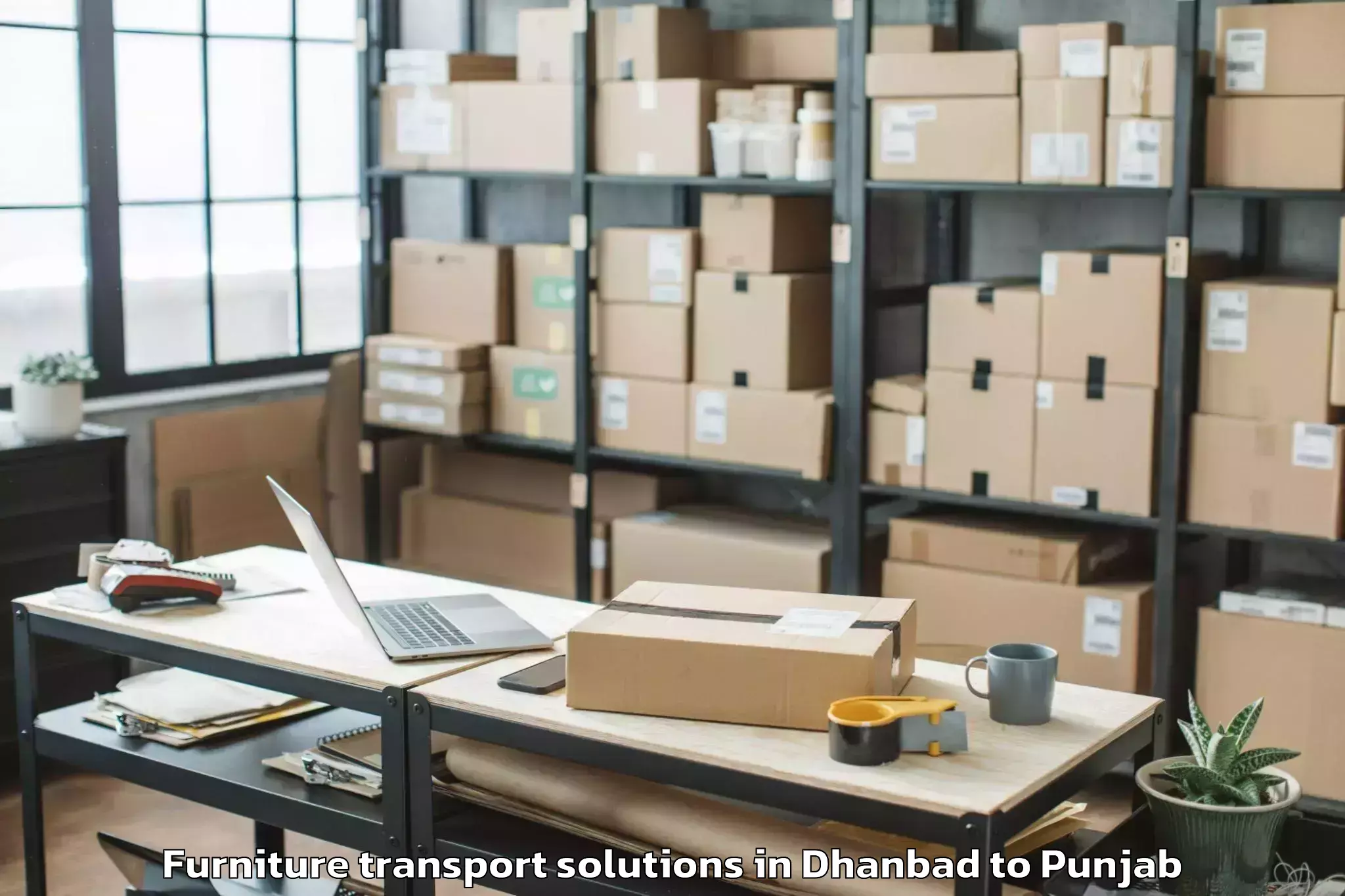 Affordable Dhanbad to Sirhind Fatehgarh Furniture Transport Solutions